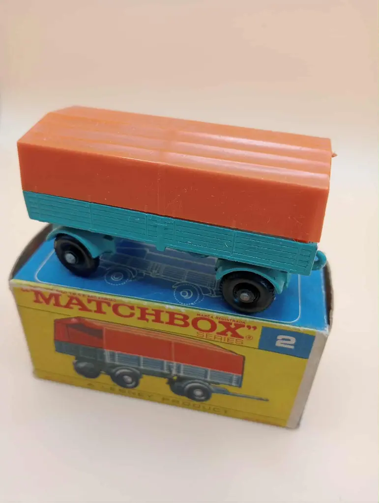 Matchbox Lesney n°2 – Mercedes-Benz Trailer Truck – Camion utilitaire vintage avec boîte d’origine