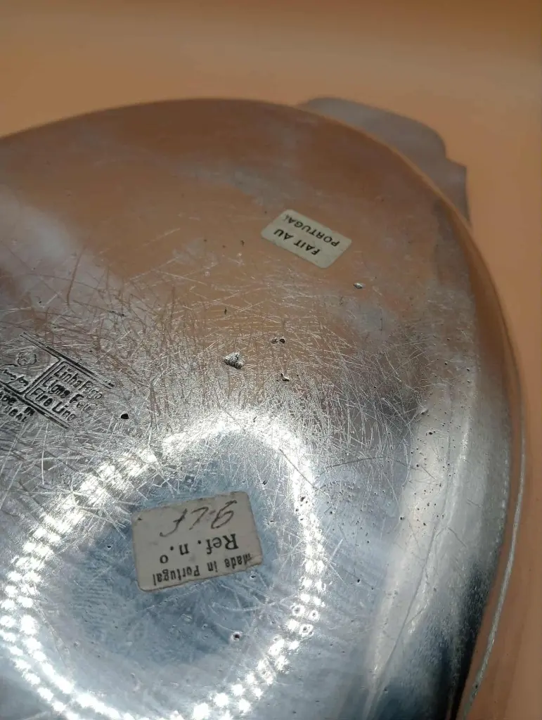 Plat de service vintage en inox 18/10 – Linha Fina / Made in Portugal – années 70/80