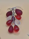 Petites grappes décoratives en verre coloré (lot de 4)