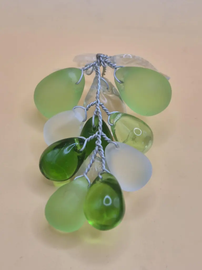 Petites grappes décoratives en verre coloré (lot de 4)