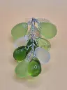 Petites grappes décoratives en verre coloré (lot de 4)