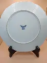 Assiette porcelaine Blue Danube 22 cm — décor floral bleu — bord festonné