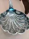 Grande cuillère de service ajourée – métal argenté ou argent – 20,5 cm