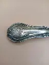 Grande cuillère de service ajourée – métal argenté ou argent – 20,5 cm