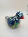 Oiseau décoratif en terre cuite peinte – 20 cm