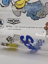 Verre Schtroumpfs Amora – Schtroumpf coquet & Schtroumpfette – illustration officielle Peyo 2010 IMPS