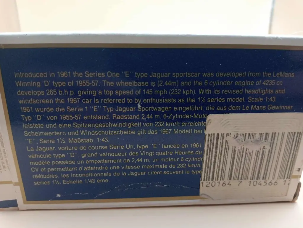 Jaguar E-Type Mk 1½ – 1967 – The Dinky Collection by Matchbox – échelle 1/43
