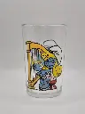 Verre schtroumpfs Bénédictin - schtroumpf musicien et schtroumpfette