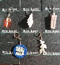 Lot de 5 porte‑clés vintage publicitaires et fantaisie