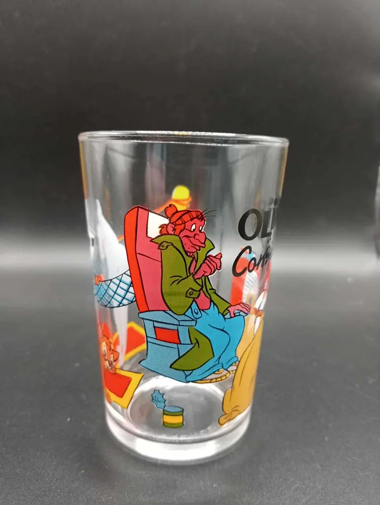 Verre collector Disney – Oliver & Compagnie – Années 80–90