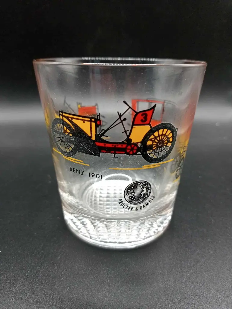 Verre collector – Rolls Royce 1903 – Illustrations voitures vintage – Années 80–90