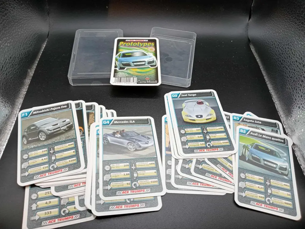Jeu d’atout collector – ACE TRUMPS – Prototypes – Édition 2004/05 – Carta Mundi
