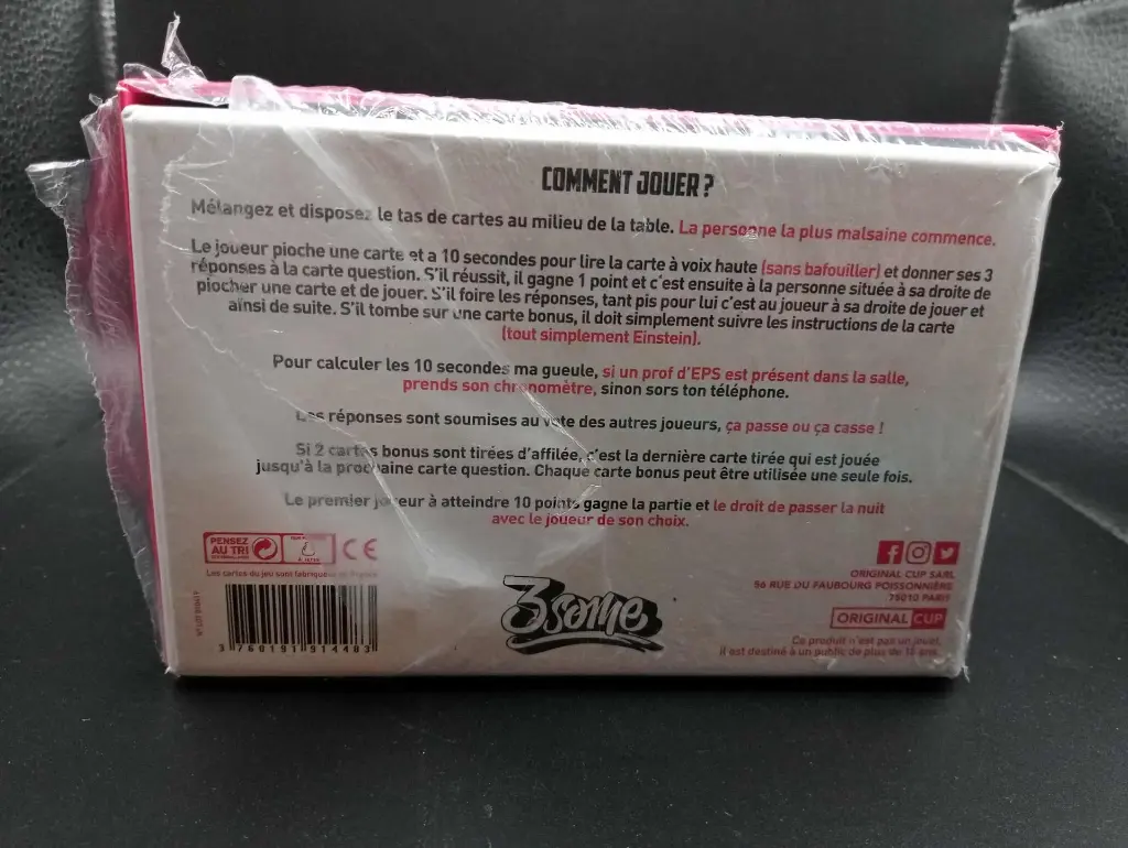 Jeu 3some – Humour adulte – Neuf sous blister
