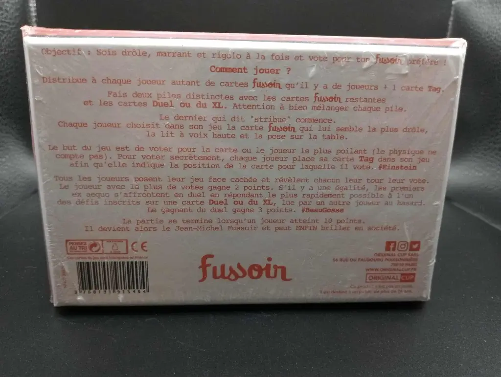 Jeu Fussoir – Humour adulte – Neuf sous blister – Version française