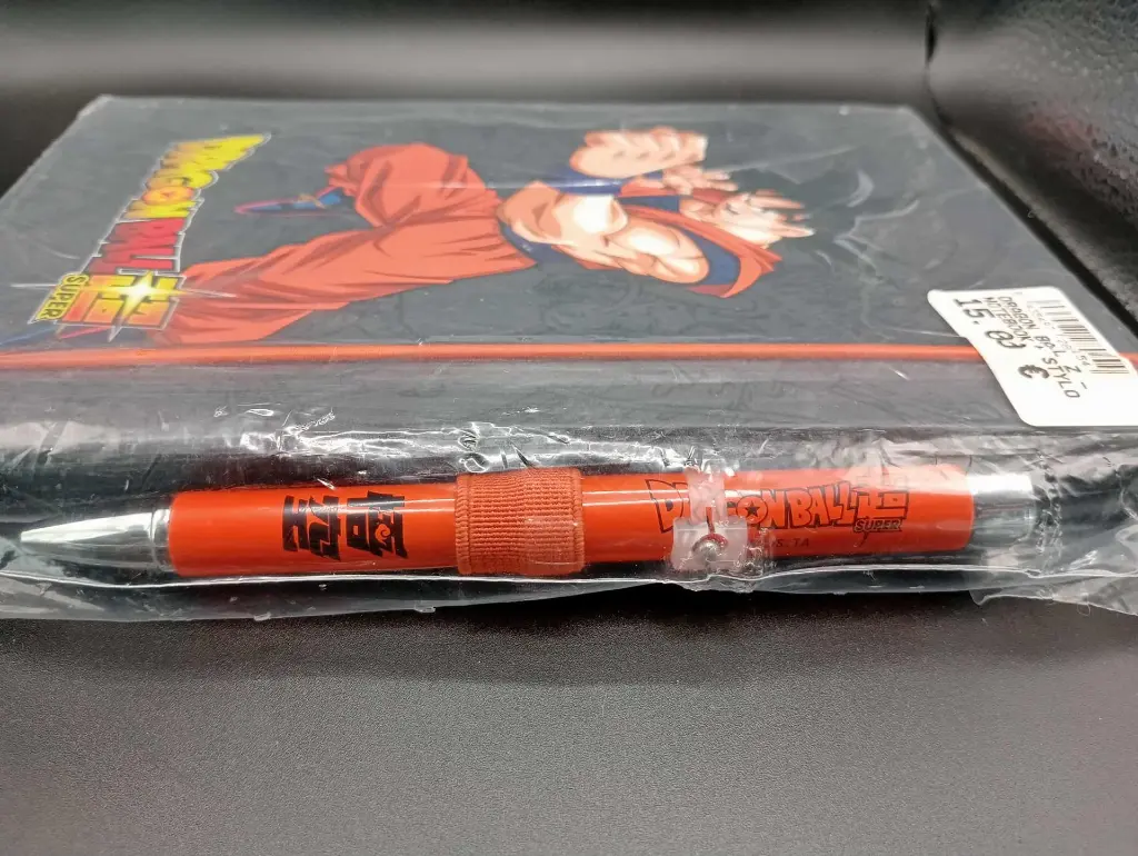 Carnet Dragon Ball Super — neuf scellé (stylo indiqué) 21 × 14,5 cm