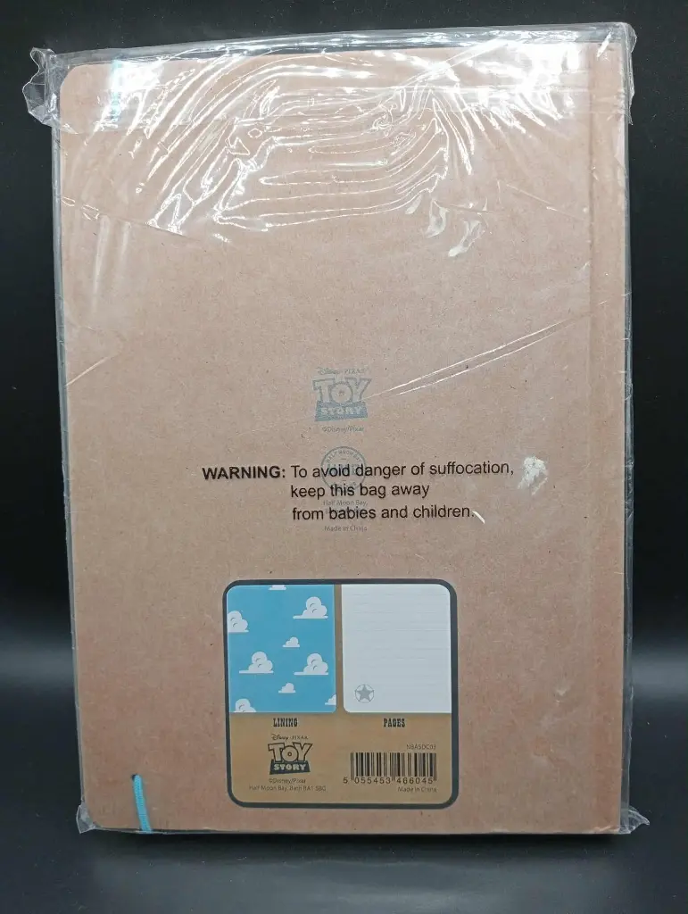 Carnet Toy Story A5 — neuf scellé (élastique bleu)