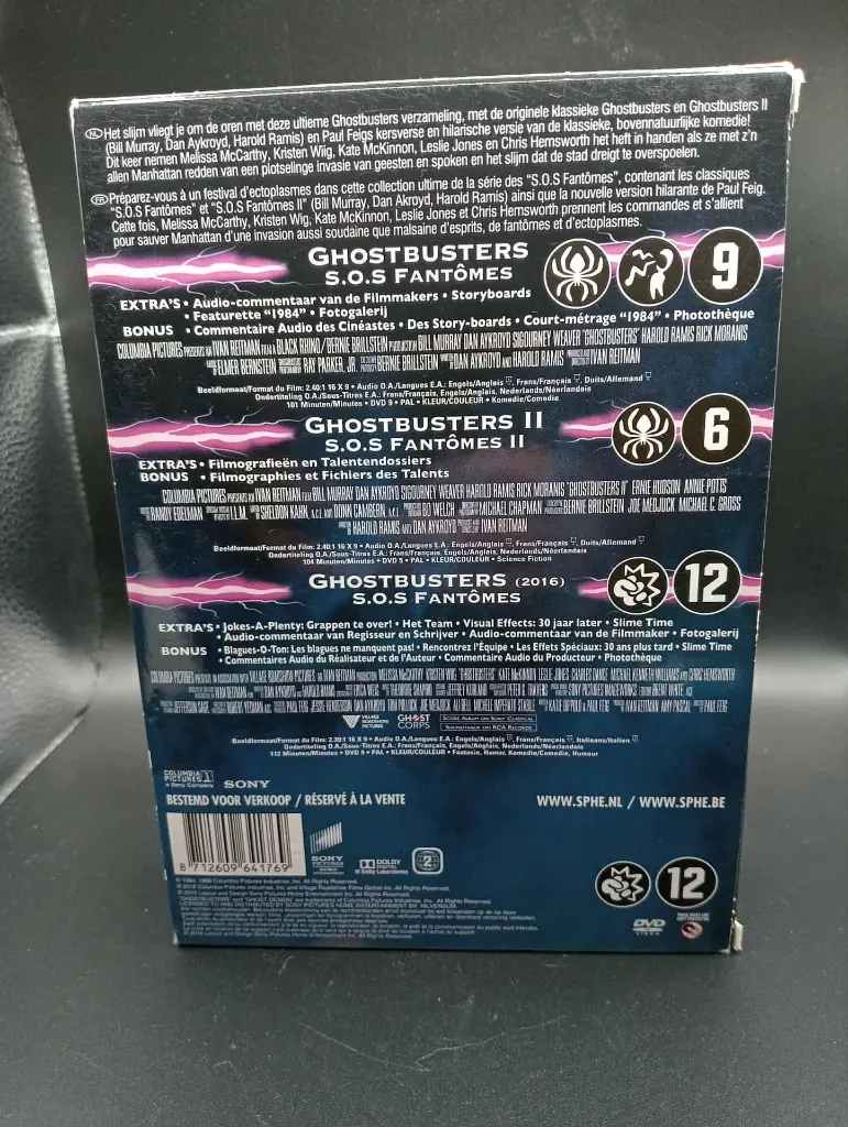 Coffret DVD Ghostbusters — S.O.S. Fantômes — collection 3 films