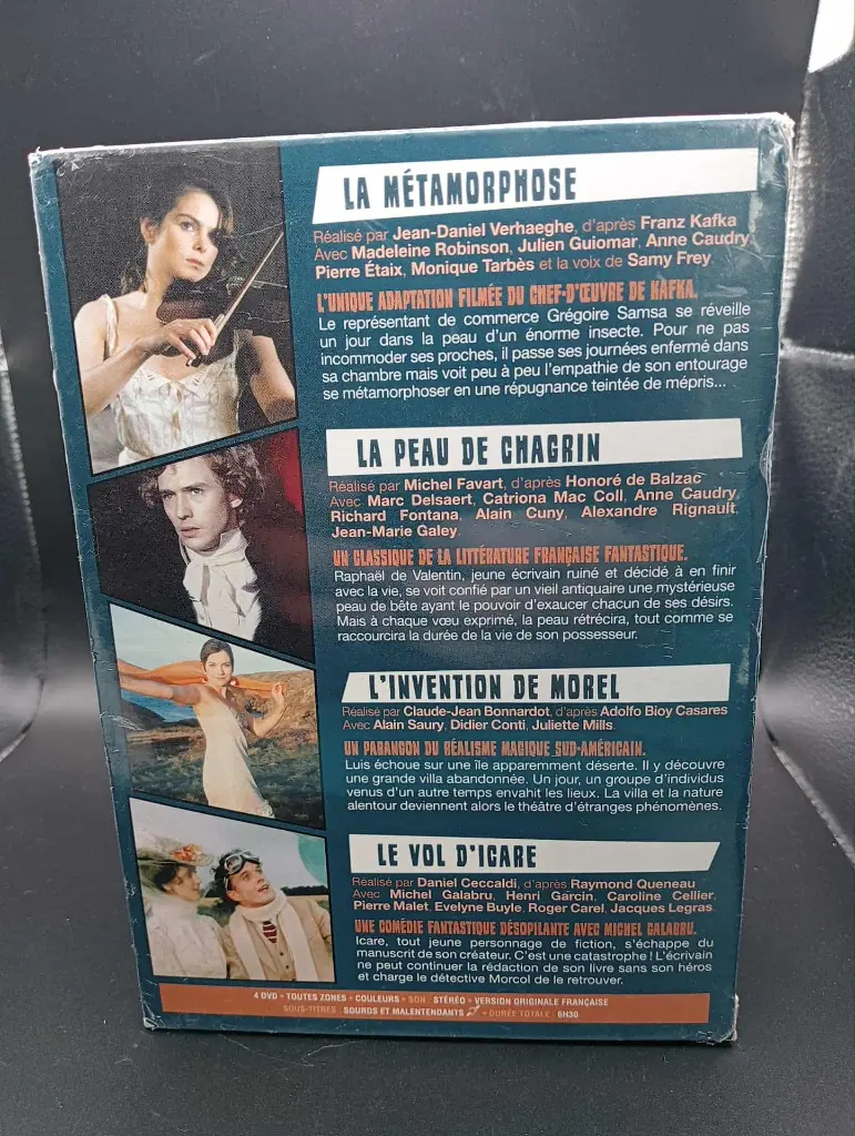 Coffret DVD INA neuf – 4 films fantastiques Kafka, Balzac, Queneau, Bioy Casares