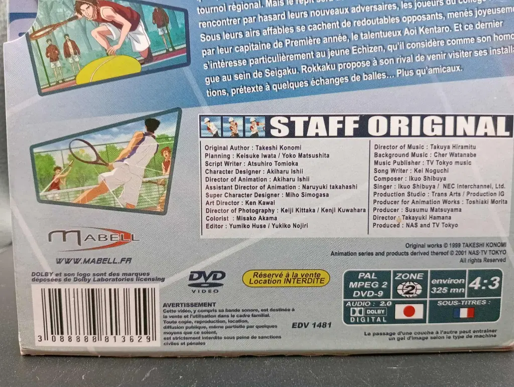 Coffret Prince of Tennis Vol. 8 – 3 DVD