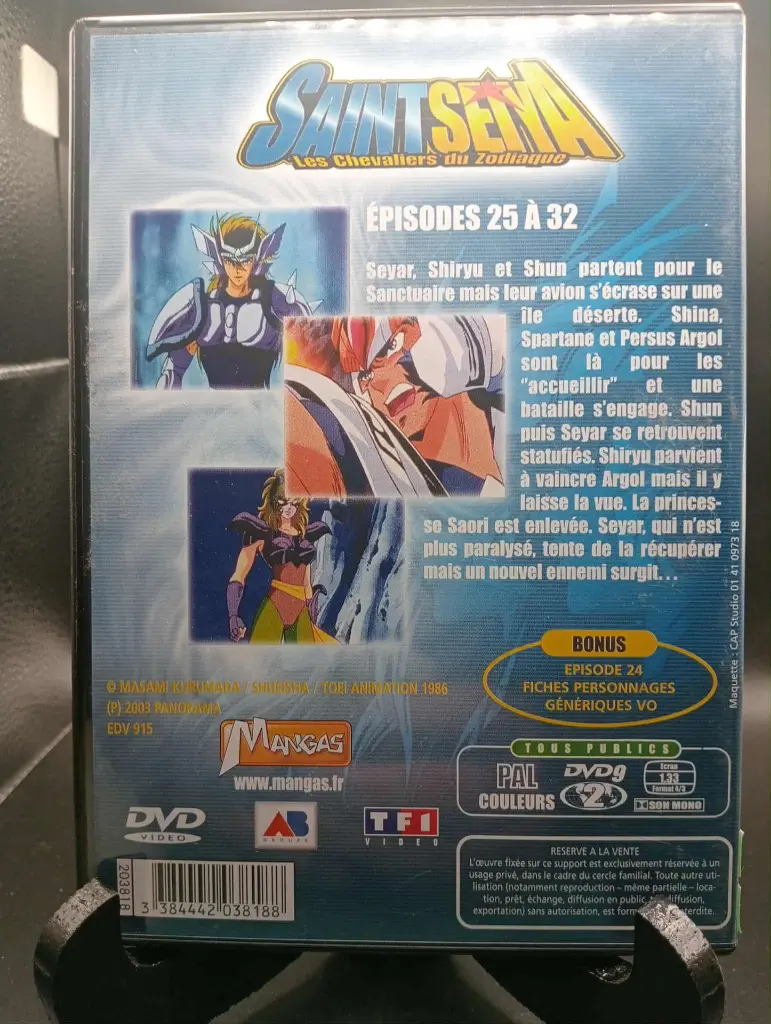 DVD Saint Seiya – Les Chevaliers du Zodiaque – Épisodes 25 à 32 + Bonus Épisode 24