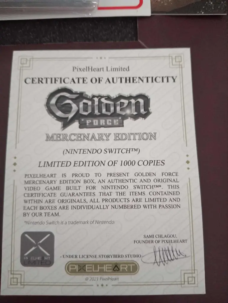 Golden Force Mercenary Edition Switch – Coffret collector limité 1000 ex.