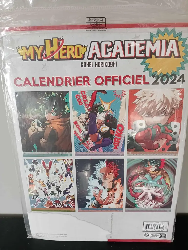 Calendrier My Hero Academia 2024 – manga neuf sous plastique