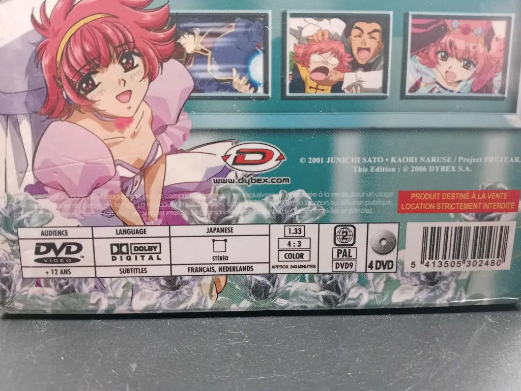 DVD Prétear – intégrale 4 DVD, VO japonaise, sous-titres FR/NL, série magical girl