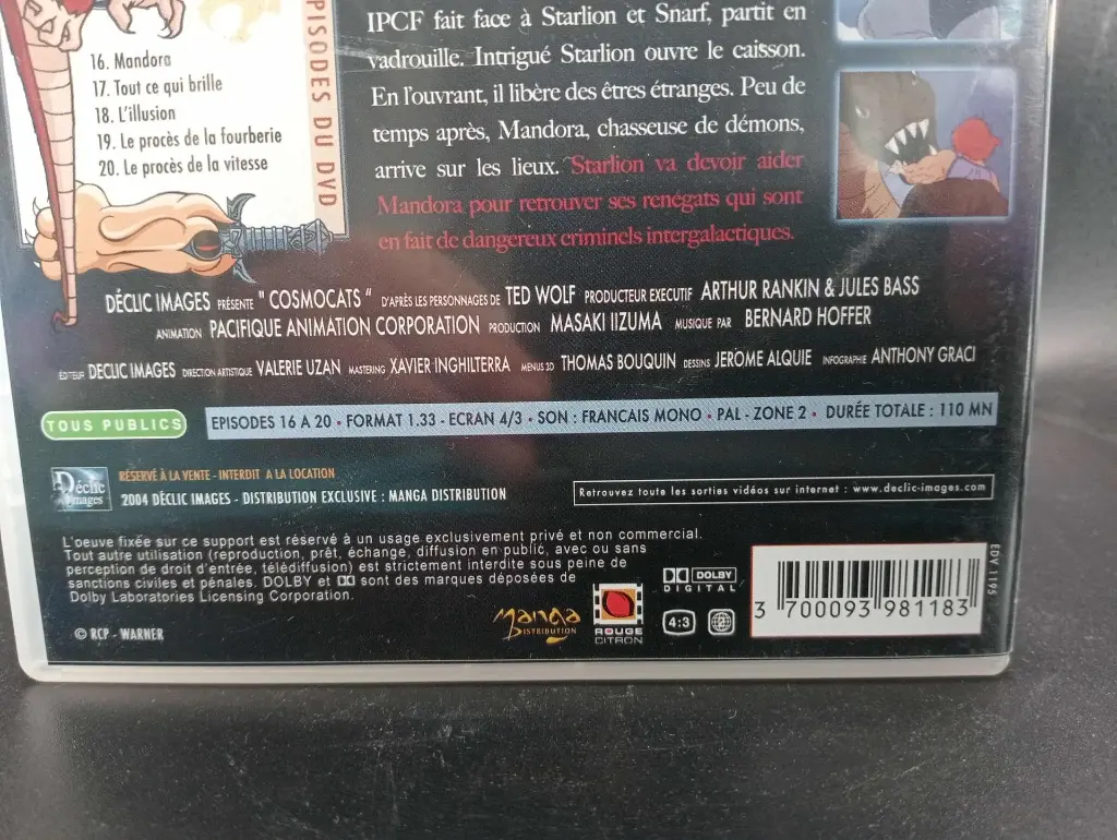 Cosmocats DVD Vol.4 – Épisodes 16-20 – Rare édition Déclic Images
