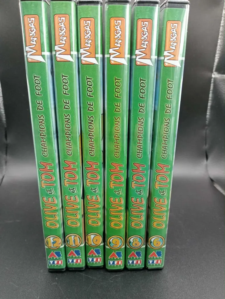 Olive et Tom DVD Vol. 6, 8, 9, 10, 11, 12 – TF1/AB – Très bon état – Lot vintage foot / FR