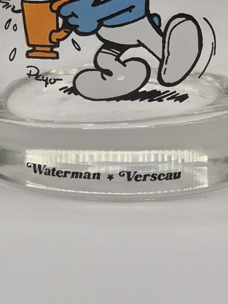 Verre Schtroumpfs – signe astrologique Verseau – illustration officielle Peyo