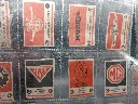 Centra Lucifers 1971 – Vignettes auto vintage, allumettes et logos en pleine combustion ! 18 pièces