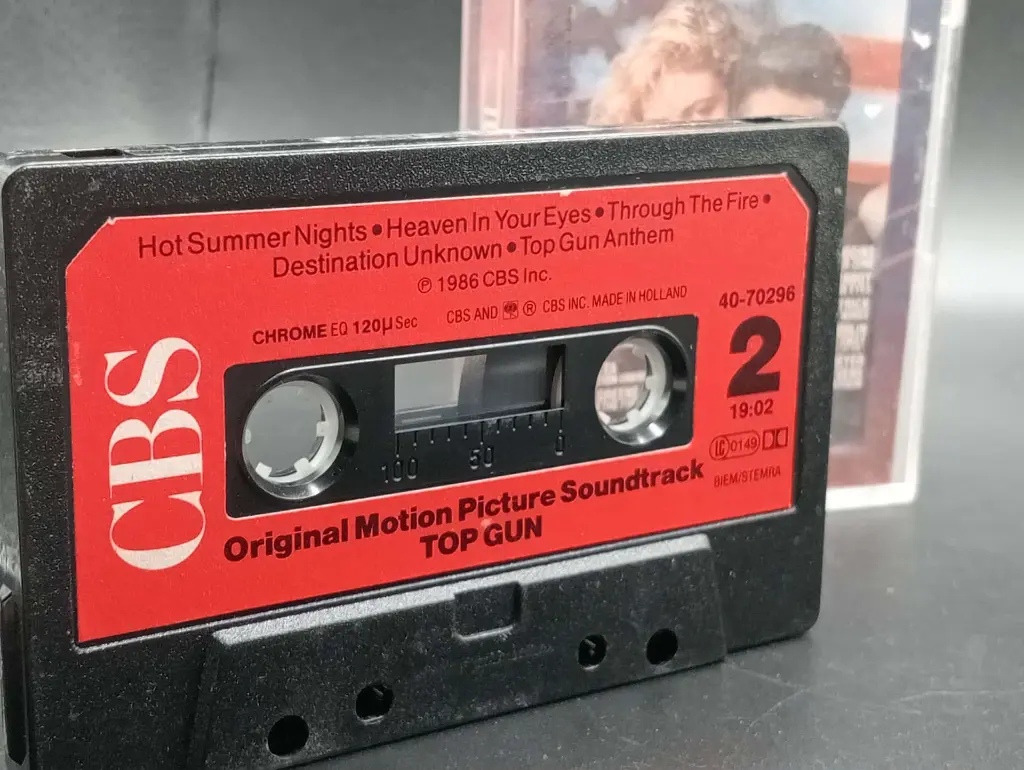 Cassette Top Gun – Bande originale culte non testée, 1986, Mundial 20148