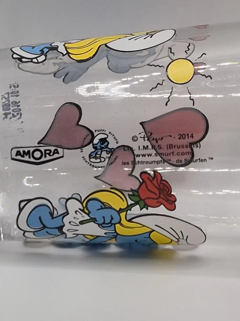 Verre schtroumpfs Amora 2014 - bisous de la schtroupfette