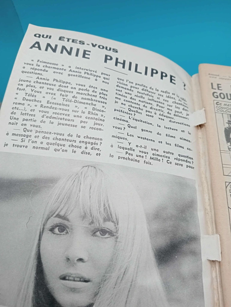 Magazine vintage Super Frimousse Capucine avec Johnny Hallyday – édition rare 1960