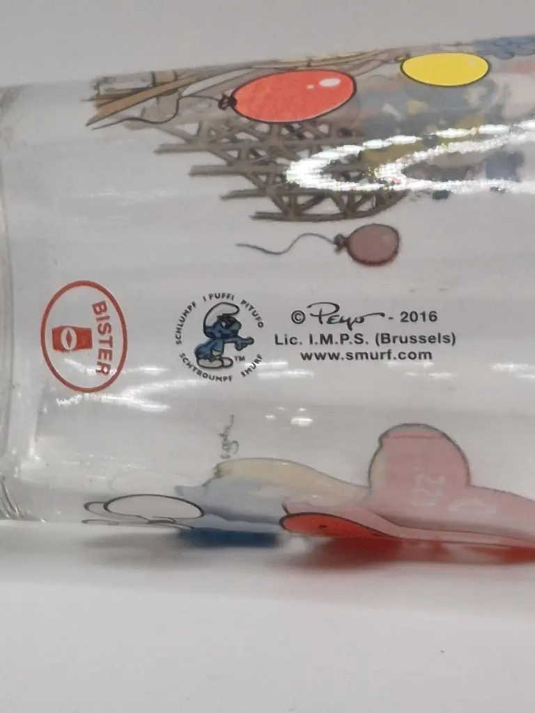 Verre schtroumpfs Bister 2016 - fête foraine et détente