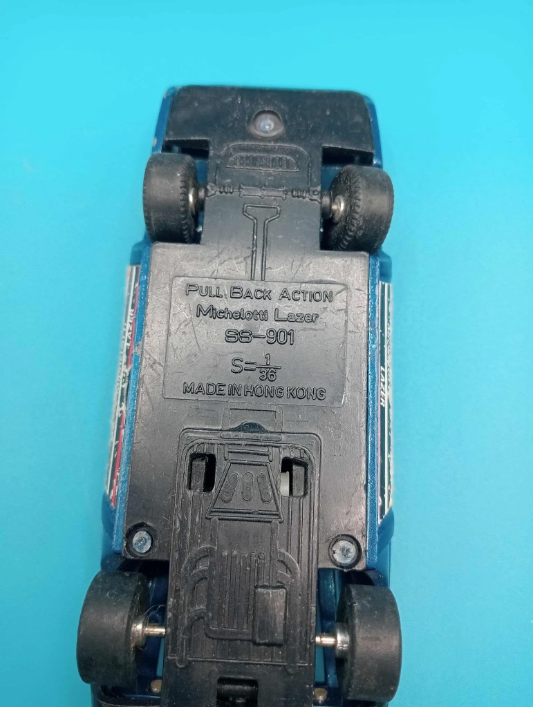 Voiture vintage Michelotti Lazer SS-901 – pull-back, Made in Hong Kong, n°18, échelle 1:36