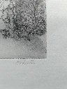 Lithographie signée Dehoeters 1993, édition limitée 24/50, scène hivernale à trois personnages