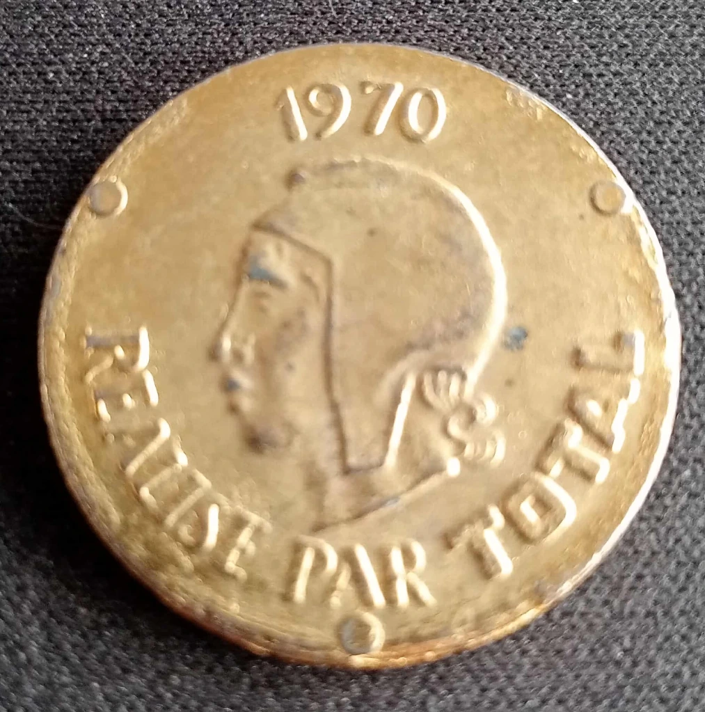 Jeton TOTAL 1970 – Léon Gambetta & profil casqué