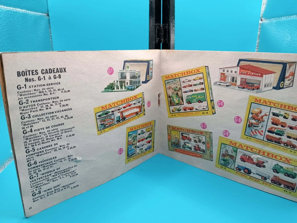 Catalogue Matchbox 1966 – jouets vintage sans couverture, collection brute