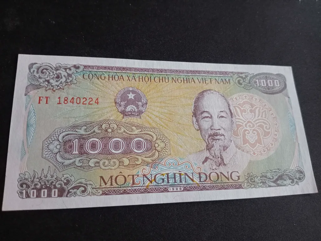 Billet vietnamien 1000 đồng 1988 – Hồ Chí Minh & éléphant