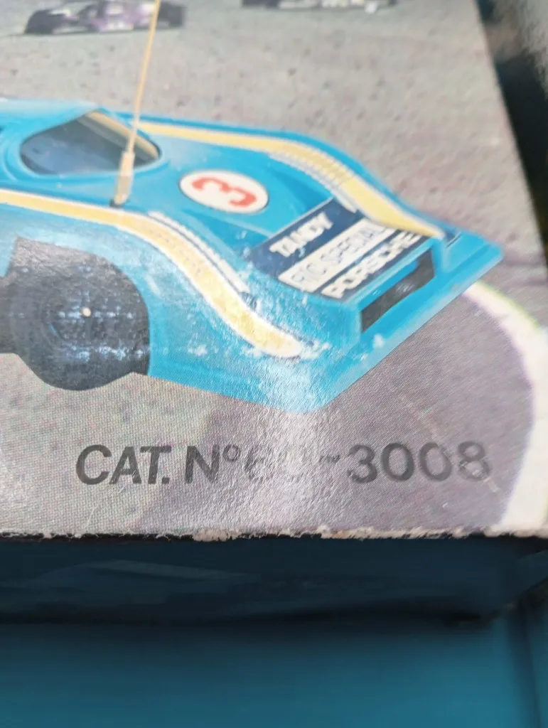 Porsche télécommandée vintage Tandy – Jouet collector années 80