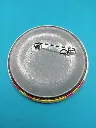 Badge vintage Goldorak – pin-back – années 70–80 – robot culte japonais