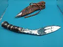 Kukri traditionnel indien – lame courbe – poignard vintage avec fourreau