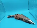 Kukri traditionnel indien – lame courbe – poignard vintage avec fourreau