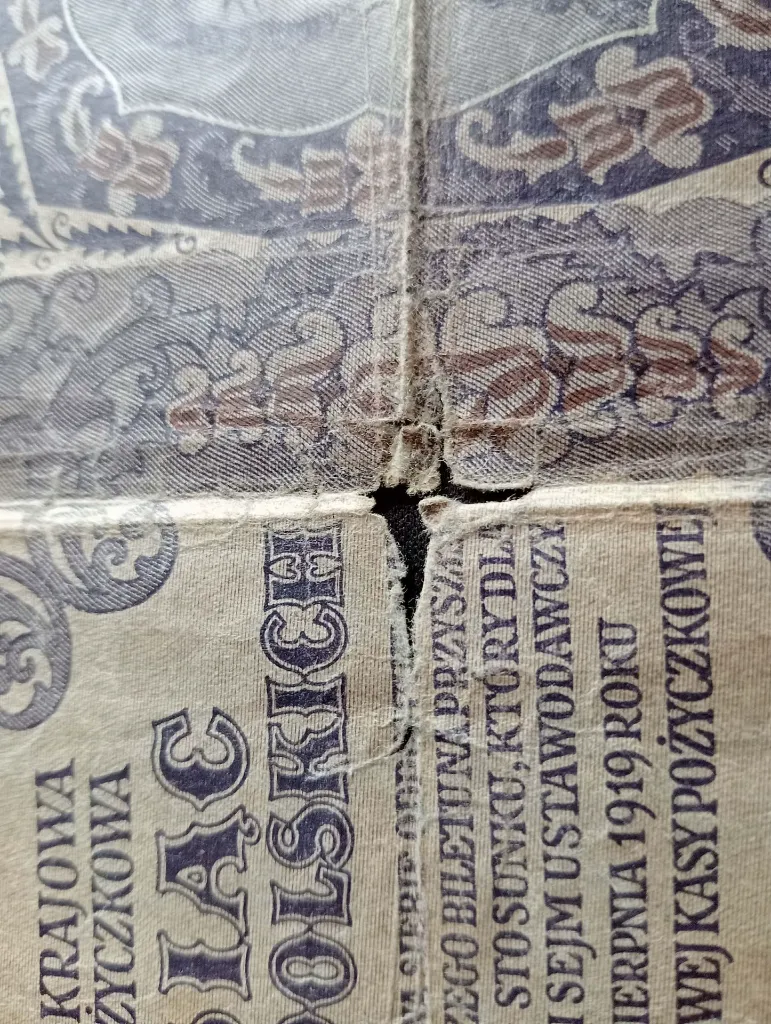 Billet 1000 Marek Polonais – 1919 – Kasa Pożyczkowa – État usé