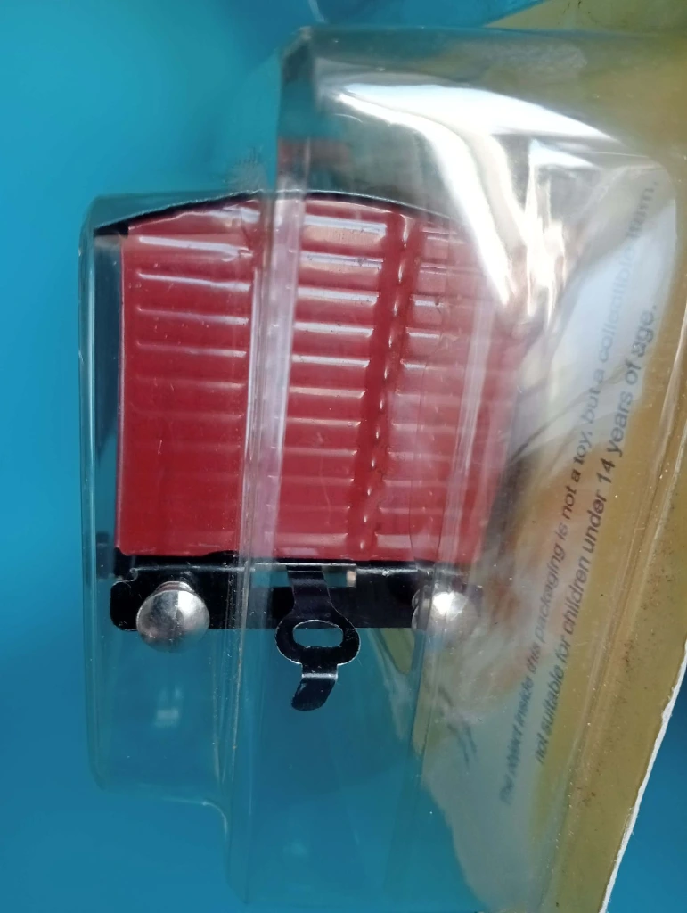 Wagon miniature Deutsche Reichsbahn – reproduction jouet ancien en métal sous blister - 18 cm