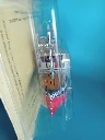 Paquebot miniature 20 cm – reproduction vintage mécanique sous blister