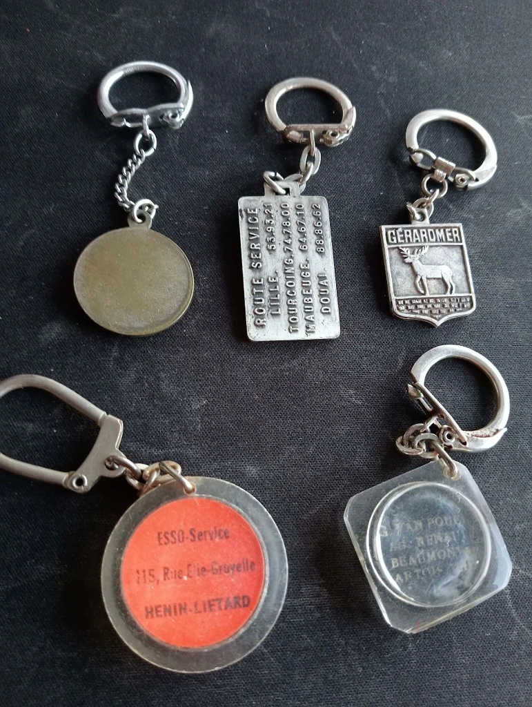 Lot de 5 porte-clés Saint Christophe – Protection vintage pour voyageurs