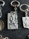 Lot de 5 porte-clés Saint Christophe – Protection vintage pour voyageurs