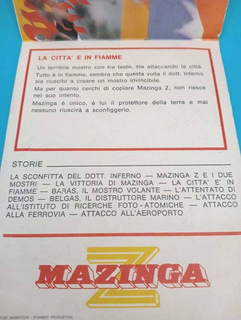 Mazinga Z Supertransfer TV1 1979 Edierre Rome